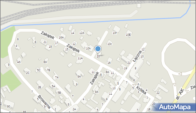 Chełm, Zakątek, 10, mapa Chełma