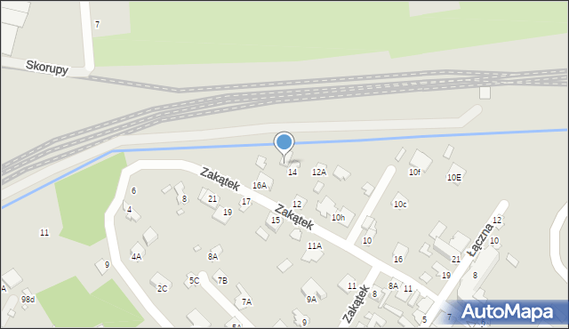 Chełm, Zakątek, 16, mapa Chełma