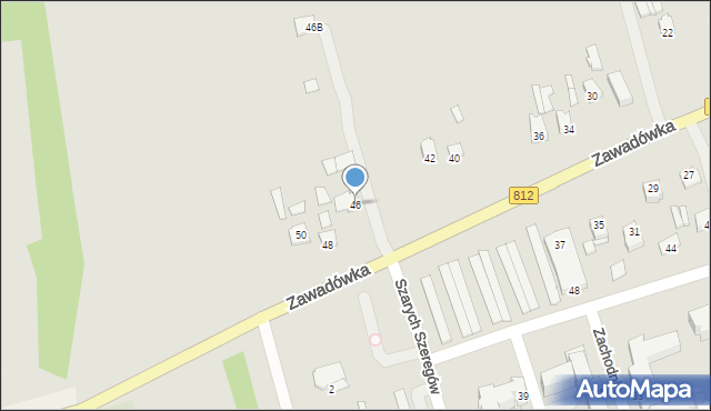 Chełm, Zawadówka, 46, mapa Chełma