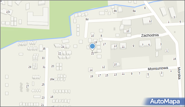 Chłopy, Zachodnia, 21, mapa Chłopy