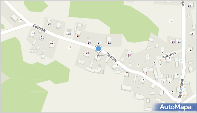 Chmielów, Zacisze, 13, mapa Chmielów