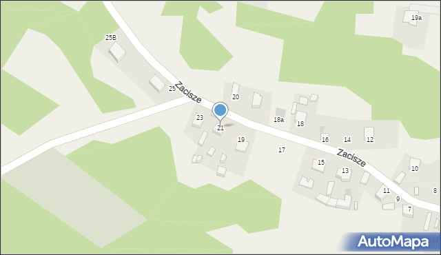 Chmielów, Zacisze, 21, mapa Chmielów