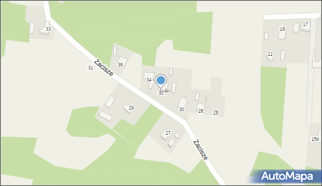 Chmielów, Zacisze, 32, mapa Chmielów