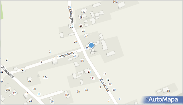 Chmielów, Zaciszna, 20a, mapa Chmielów