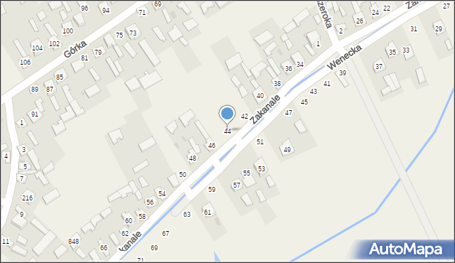 Chmielów, Zakanale, 44, mapa Chmielów