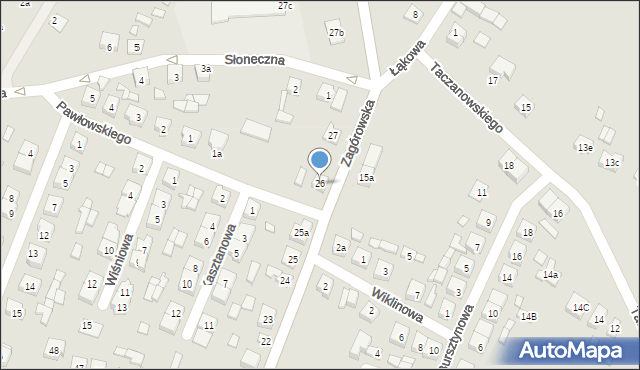 Chocz, Zagórowska, 26, mapa Chocz