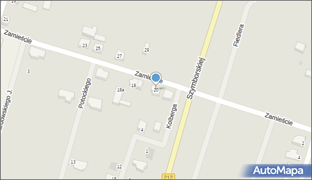 Chojnice, Zamieście, 20, mapa Chojnic