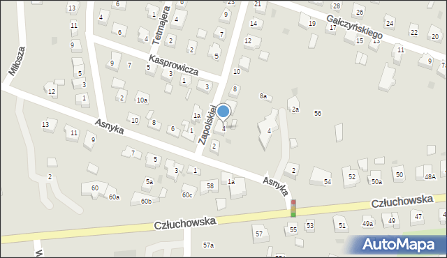 Chojnice, Zapolskiej Gabrieli, 4, mapa Chojnic