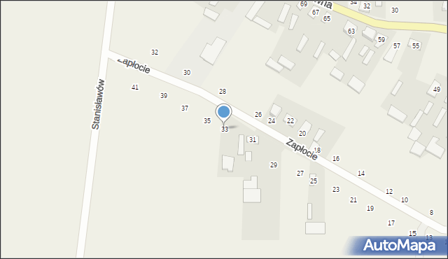 Chomentów-Puszcz, Zapłocie, 33, mapa Chomentów-Puszcz