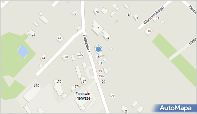Choroszcz, Zastawie I, 16A, mapa Choroszcz