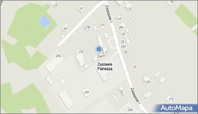 Choroszcz, Zastawie I, 17A, mapa Choroszcz