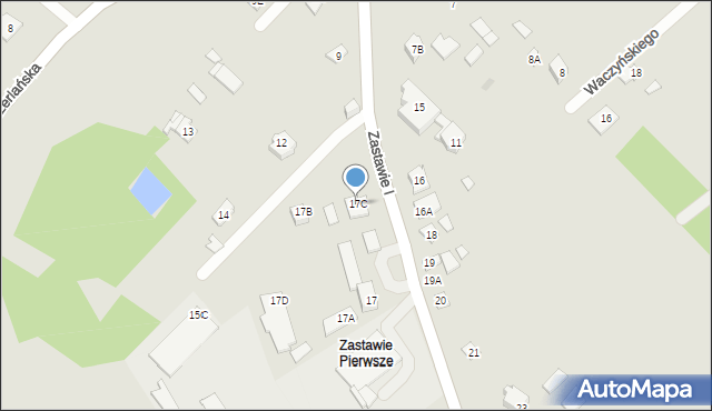 Choroszcz, Zastawie I, 17C, mapa Choroszcz