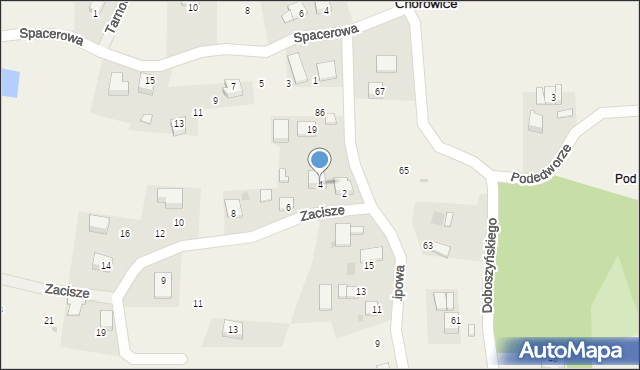 Chorowice, Zacisze, 4, mapa Chorowice