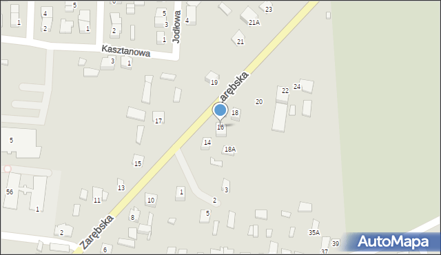 Chorzele, Zarębska, 16, mapa Chorzele