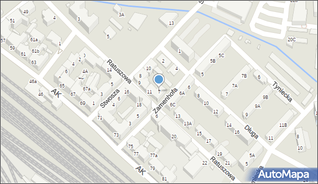 Chorzów, Zamenhofa Ludwika, dr., 7, mapa Chorzów