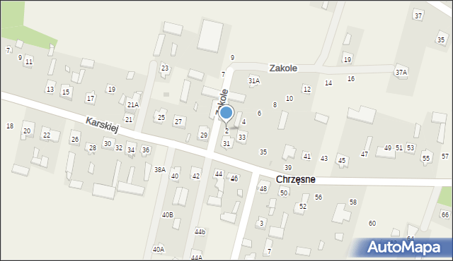 Chrzęsne, Zakole, 2, mapa Chrzęsne