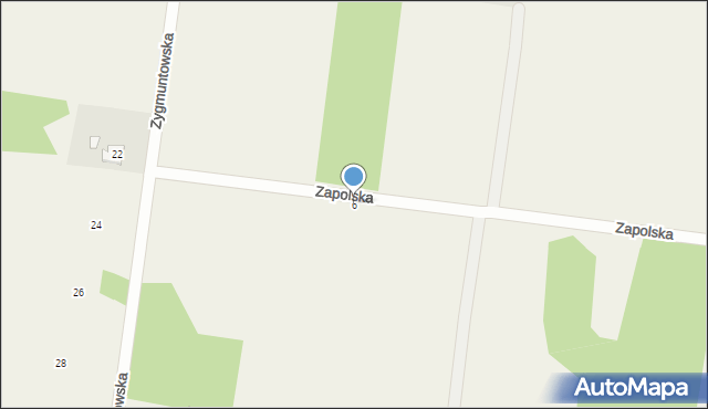 Chrzęsne, Zapolska, 6, mapa Chrzęsne