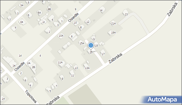 Chudów, Zabrska, 15, mapa Chudów