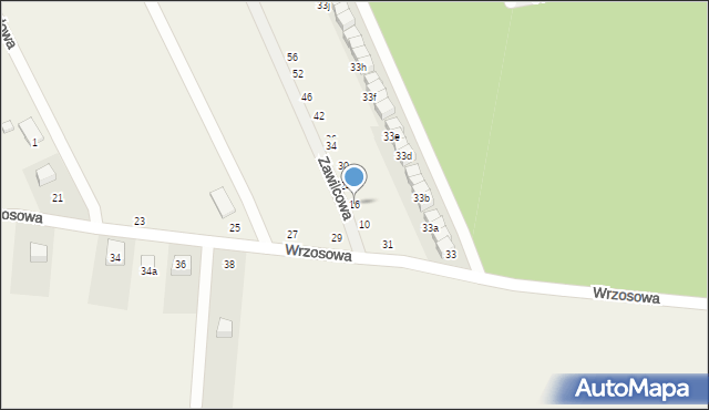 Chwałowice, Zawilcowa, 16, mapa Chwałowice