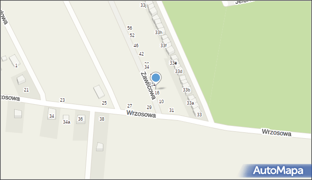 Chwałowice, Zawilcowa, 18, mapa Chwałowice