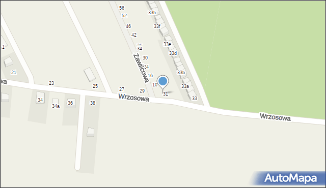 Chwałowice, Zawilcowa, 2, mapa Chwałowice