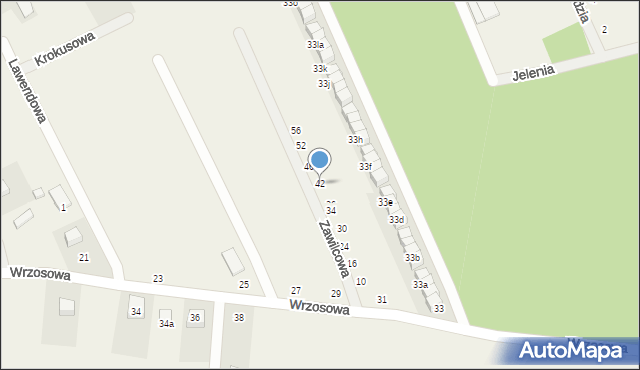 Chwałowice, Zawilcowa, 42, mapa Chwałowice