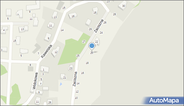 Chwaszczyno, Zaciszna, 20, mapa Chwaszczyno