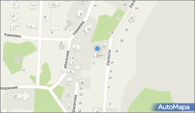 Chwaszczyno, Zaciszna, 21, mapa Chwaszczyno