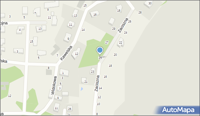 Chwaszczyno, Zaciszna, 25, mapa Chwaszczyno