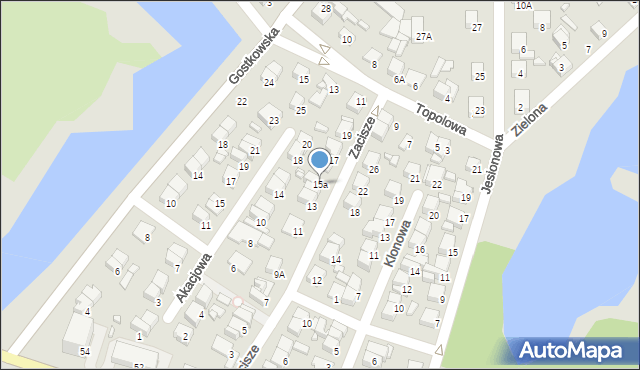 Ciechanów, Zacisze, 15a, mapa Ciechanów