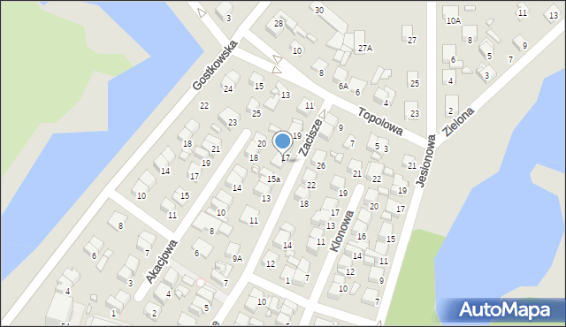 Ciechanów, Zacisze, 17A, mapa Ciechanów
