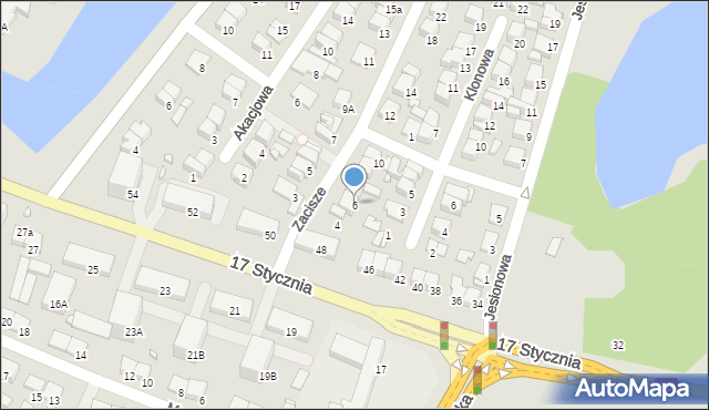 Ciechanów, Zacisze, 6, mapa Ciechanów