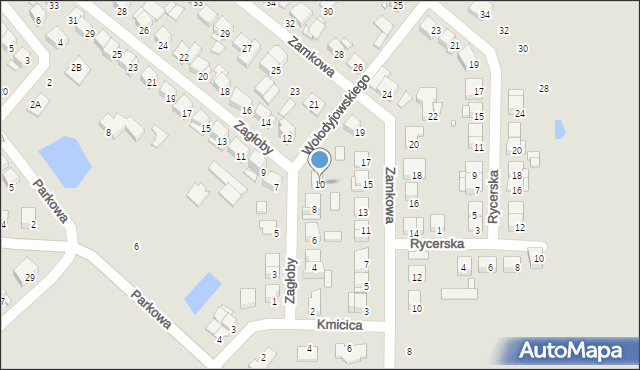 Ciechanów, Zagłoby Jana Onufrego, 10, mapa Ciechanów