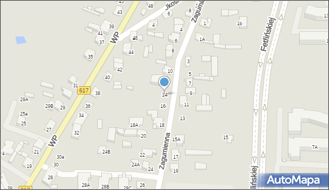 Ciechanów, Zagumienna, 14, mapa Ciechanów