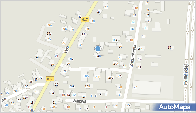 Ciechanów, Zagumienna, 24B, mapa Ciechanów