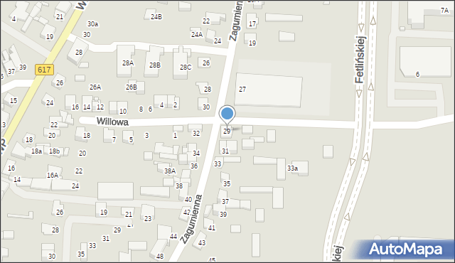 Ciechanów, Zagumienna, 29, mapa Ciechanów