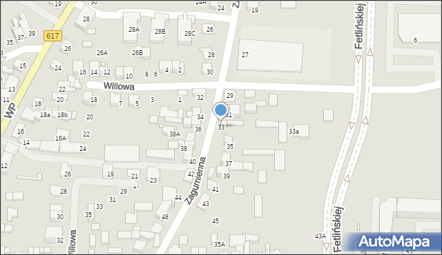 Ciechanów, Zagumienna, 33, mapa Ciechanów