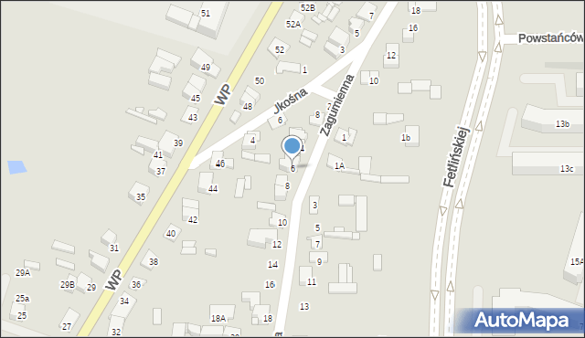 Ciechanów, Zagumienna, 6, mapa Ciechanów