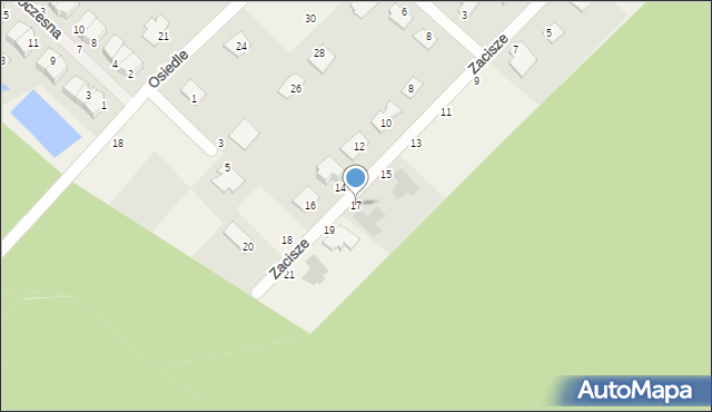 Ciele, Zacisze, 17, mapa Ciele