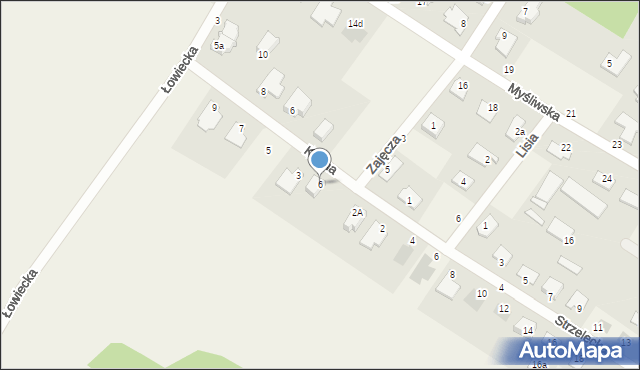 Ciele, Zajęcza, 6, mapa Ciele