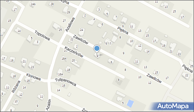 Ciemne, Zawilców, 4, mapa Ciemne