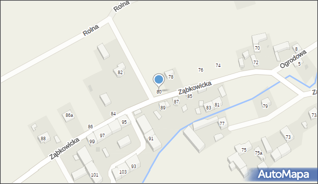 Ciepłowody, Ząbkowicka, 80, mapa Ciepłowody