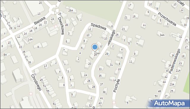 Cieszyn, Zaleskiego Józefa, 16, mapa Cieszyna