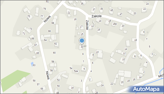 Cisek, Zakole, 11, mapa Cisek