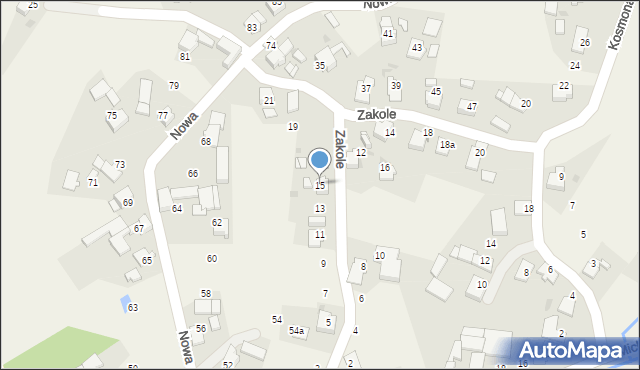 Cisek, Zakole, 15, mapa Cisek