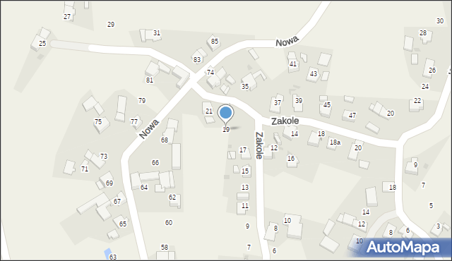 Cisek, Zakole, 19, mapa Cisek