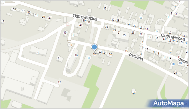 Ćmielów, Zaciszna, 20, mapa Ćmielów