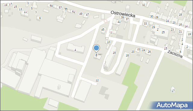 Ćmielów, Zaciszna, 6, mapa Ćmielów