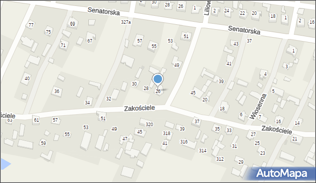 Cmolas, Zakościele, 26, mapa Cmolas