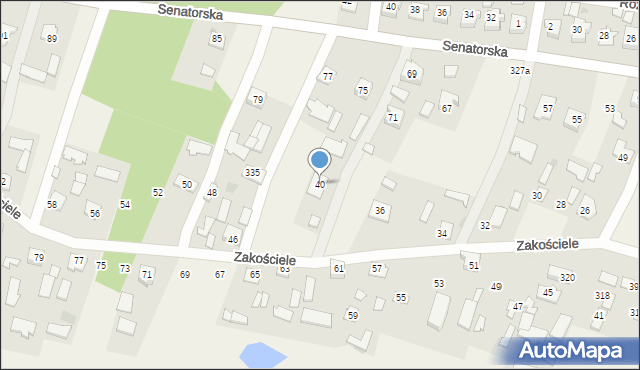 Cmolas, Zakościele, 40, mapa Cmolas